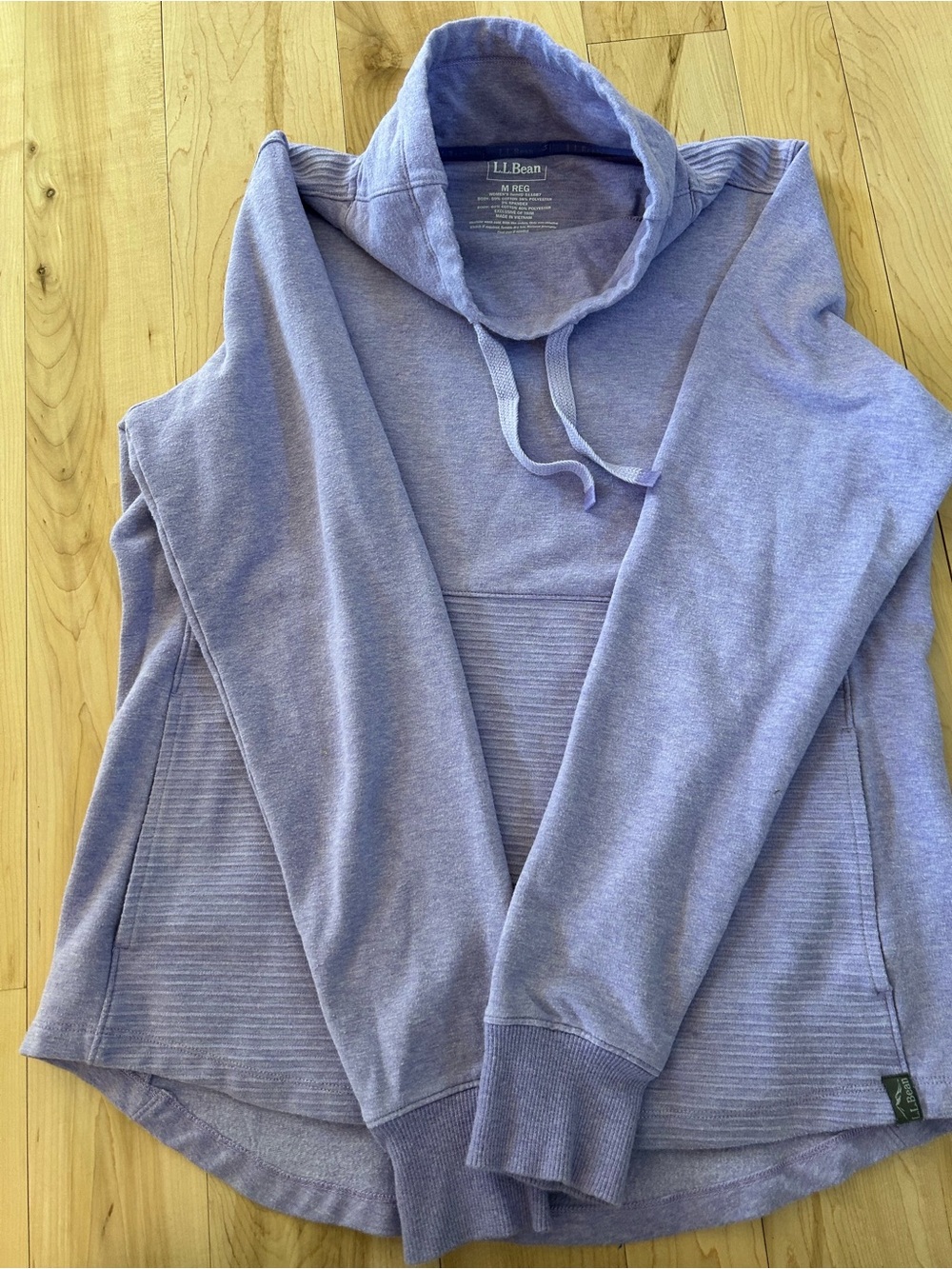 L.L. Bean Light Lavender Cowl-Neck Pullover
